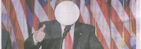 Picture of Trump with a white circle over his face