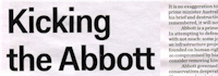 Saturday Paper article headline 19th Sep 2015